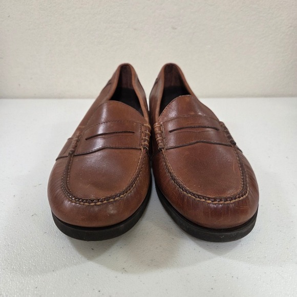 Rockport Mens Brown Leather Penny Loafers Size 13 W Slip On Shoes 1159 main image 4